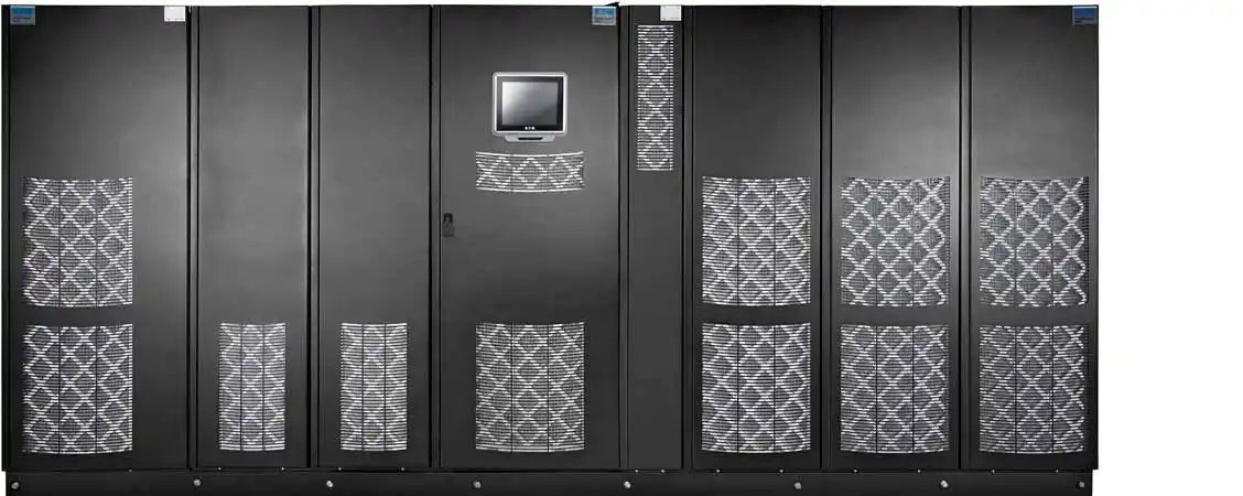 Power Xpert 9395P UPS, tall power supply cabinet front angled view
