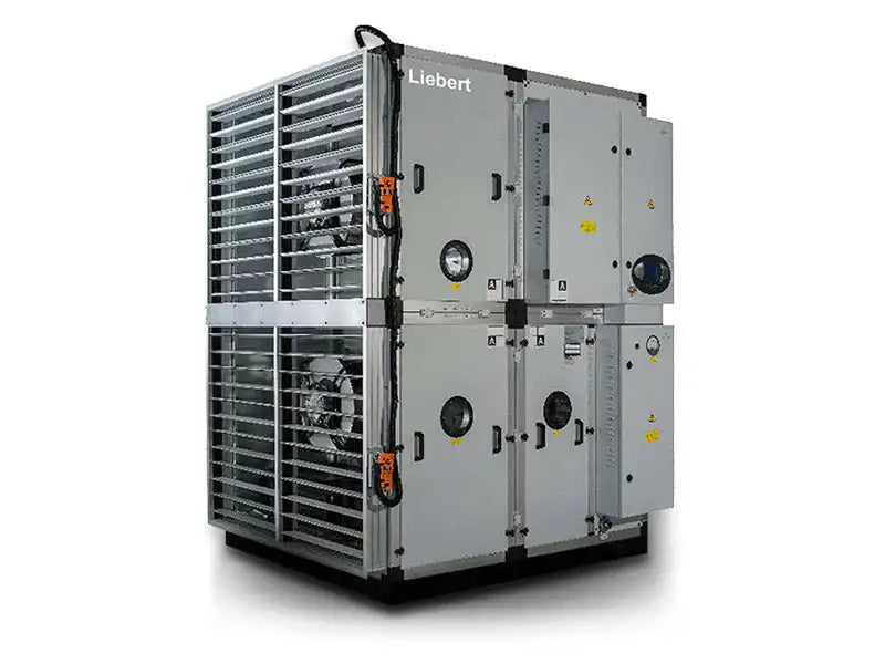 Liebert AHU, stacked cabinet unit with intake louvers