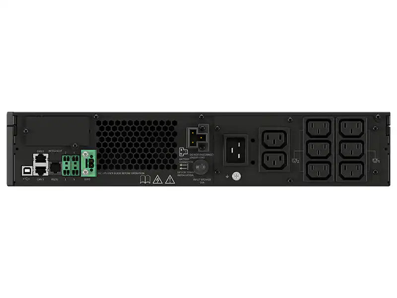 Vertiv Liebert GXT5 Lithium-Ion UPS 1000-3000VA Online Double Conversion, rear panel with multiple outlets
