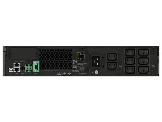 Vertiv Liebert GXT5 Lithium-Ion UPS 1000-3000VA Online Double Conversion, rear panel with multiple outlets