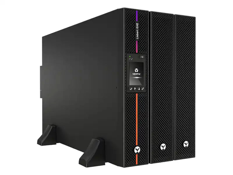 Vertiv Liebert GXE 6000-10000VA Online Double Conversion UPS, tower units paired angled view