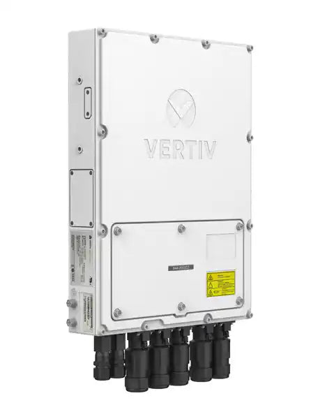 Vertiv™ Netsure™ IPE Outdoor DC Power System, outdoor enclosure with cable connectors, front view