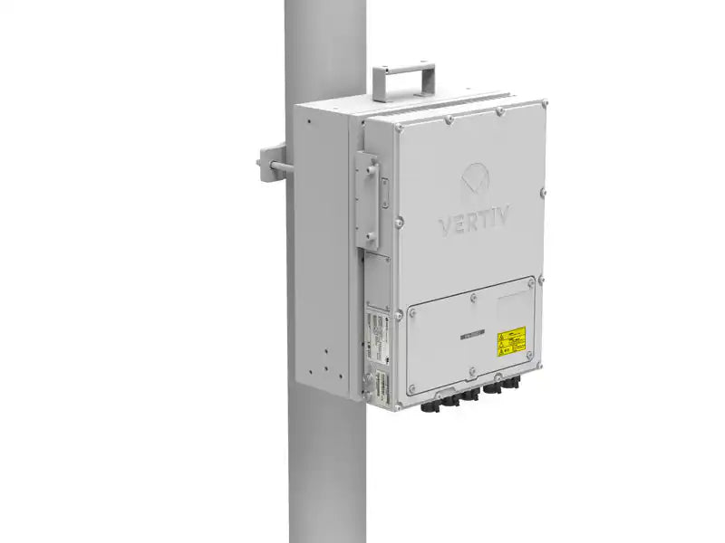 Vertiv™ Netsure™ IPE Outdoor DC Power System, outdoor cabinet mounted on support pole
