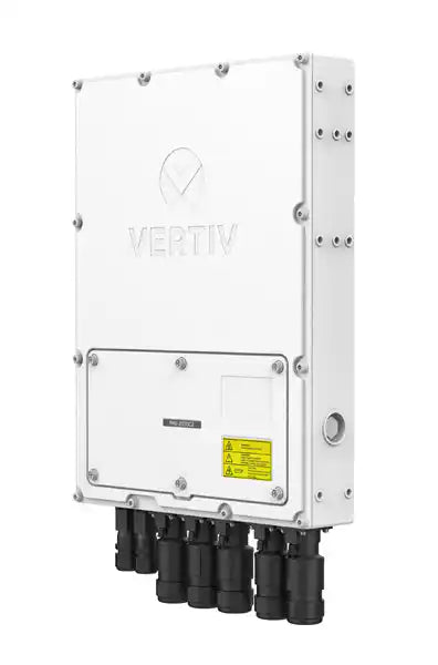 Vertiv™ Netsure™ IPE Outdoor DC Power System, wall-mounted electrical unit with connection panel