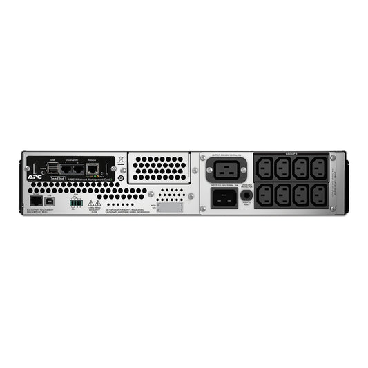 SMT3000RMI2UNC - APC Smart-UPS, Line Interactive, 3kVA, Rackmount 2U, 230V, 8x IEC C13+1x IEC C19 outlets, Network Card, AVR…