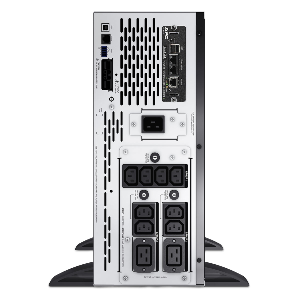 SMX2200HVNC - APC Smart-UPS X, Line Interactive, 2200VA, Rack/tower convertible 4U, 208V-230V, 8x C13+2x C19 IEC, Network ca…
