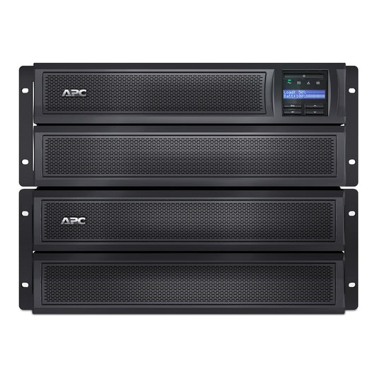 SMX3000HVNC - APC Smart-UPS X, Line Interactive, 3kVA, Rack/tower convertible 4U, 208V-230V, 8x C13+2x C19 IEC, Network card…