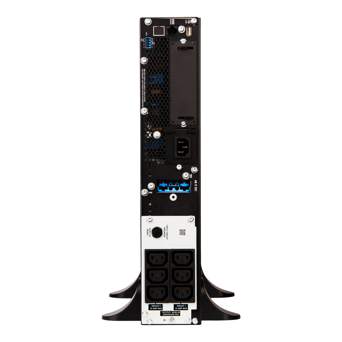 SRT1000XLI - APC Smart-UPS On-Line, 1000VA/1000W, Tower, 230V, 6x C13 IEC outlets, SmartSlot, Extended runtime, W/O rail kit…
