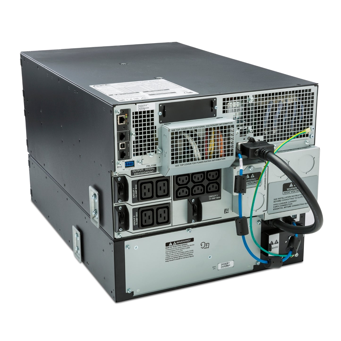 SRT10KRMXLI - APC Smart-UPS On-Line, 10kVA/10kW, Rackmount 6U, 230V/400V, 6x C13+4x C19 IEC outlets, Network Card+SmartSlot,…