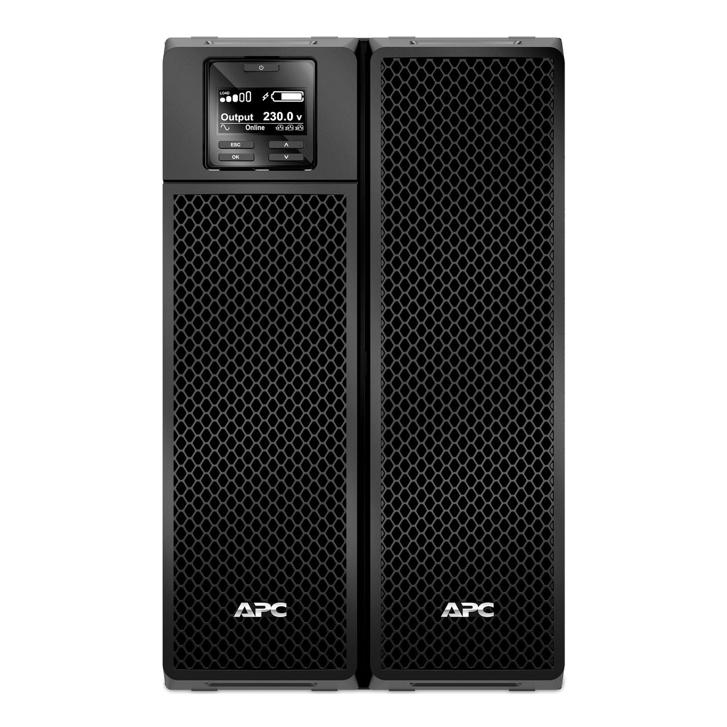 SRT10KXLI - APC Smart-UPS On-Line, 10kVA/10kW, Tower, 230V/400V, 6x C13+4x C19 IEC outlets, Network Card+SmartSlot, Extended…