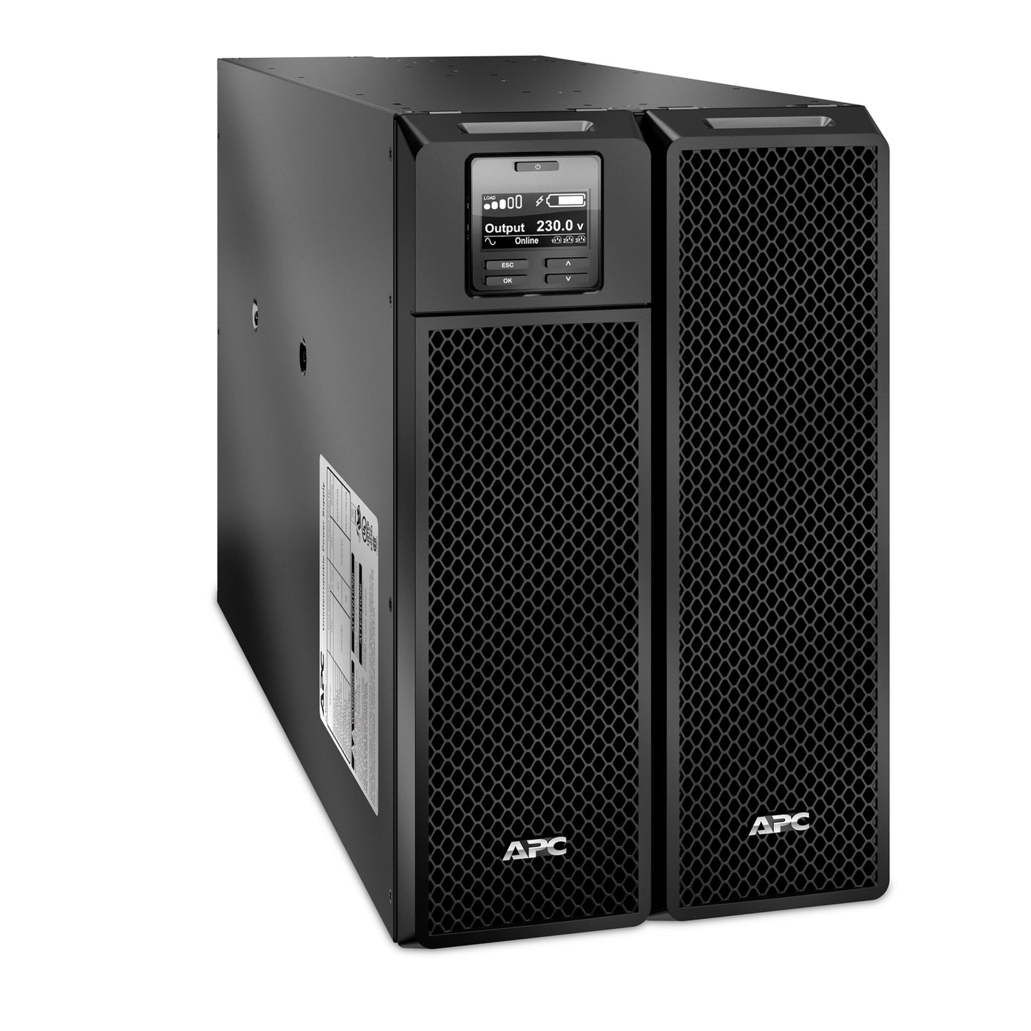 SRT10KXLI - APC Smart-UPS On-Line, 10kVA/10kW, Tower, 230V/400V, 6x C13+4x C19 IEC outlets, Network Card+SmartSlot, Extended…