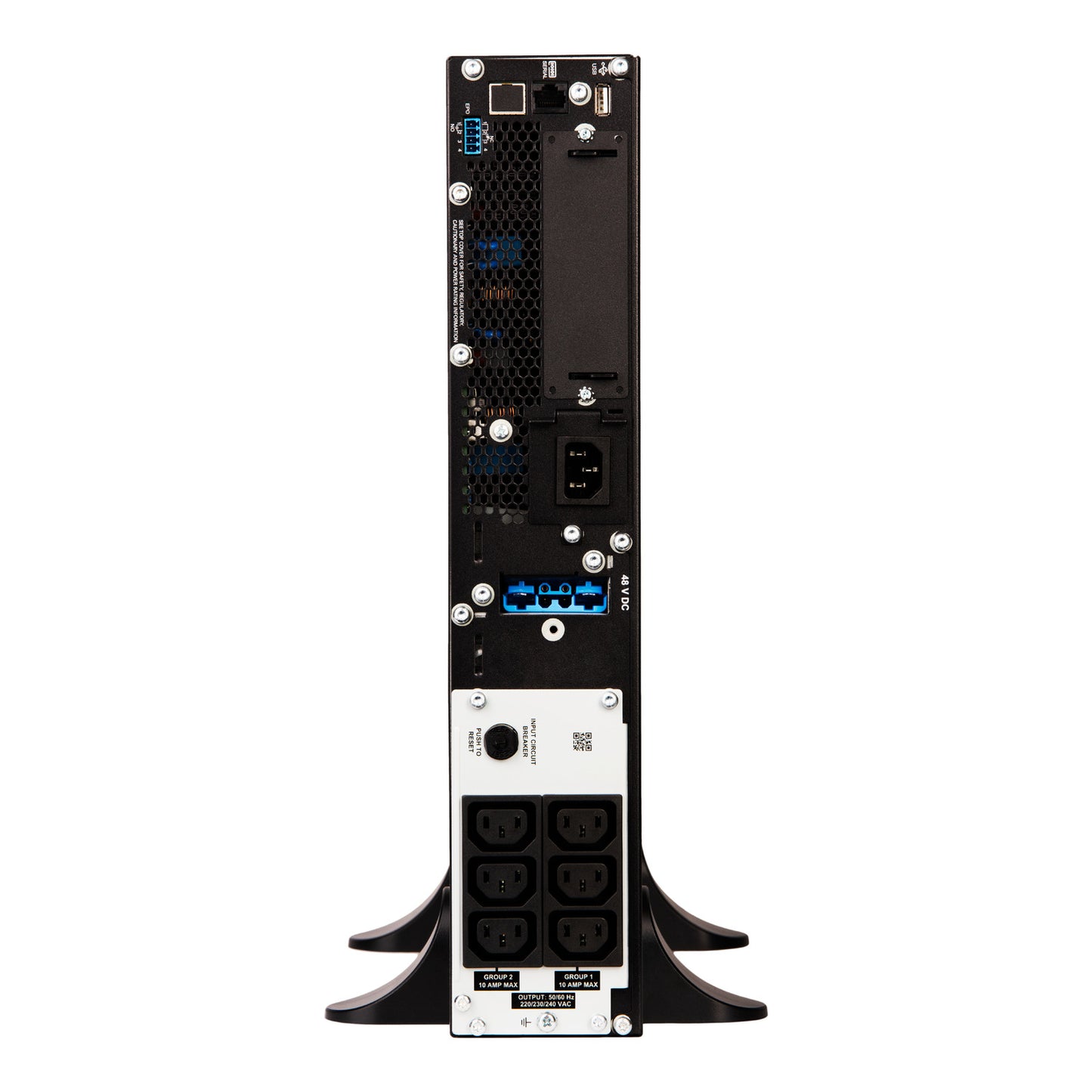 SRT1500XLI - APC Smart-UPS On-Line, 1500VA/1500W, Tower, 230V, 6x C13 IEC outlets, SmartSlot, Extended runtime, W/O rail kit…