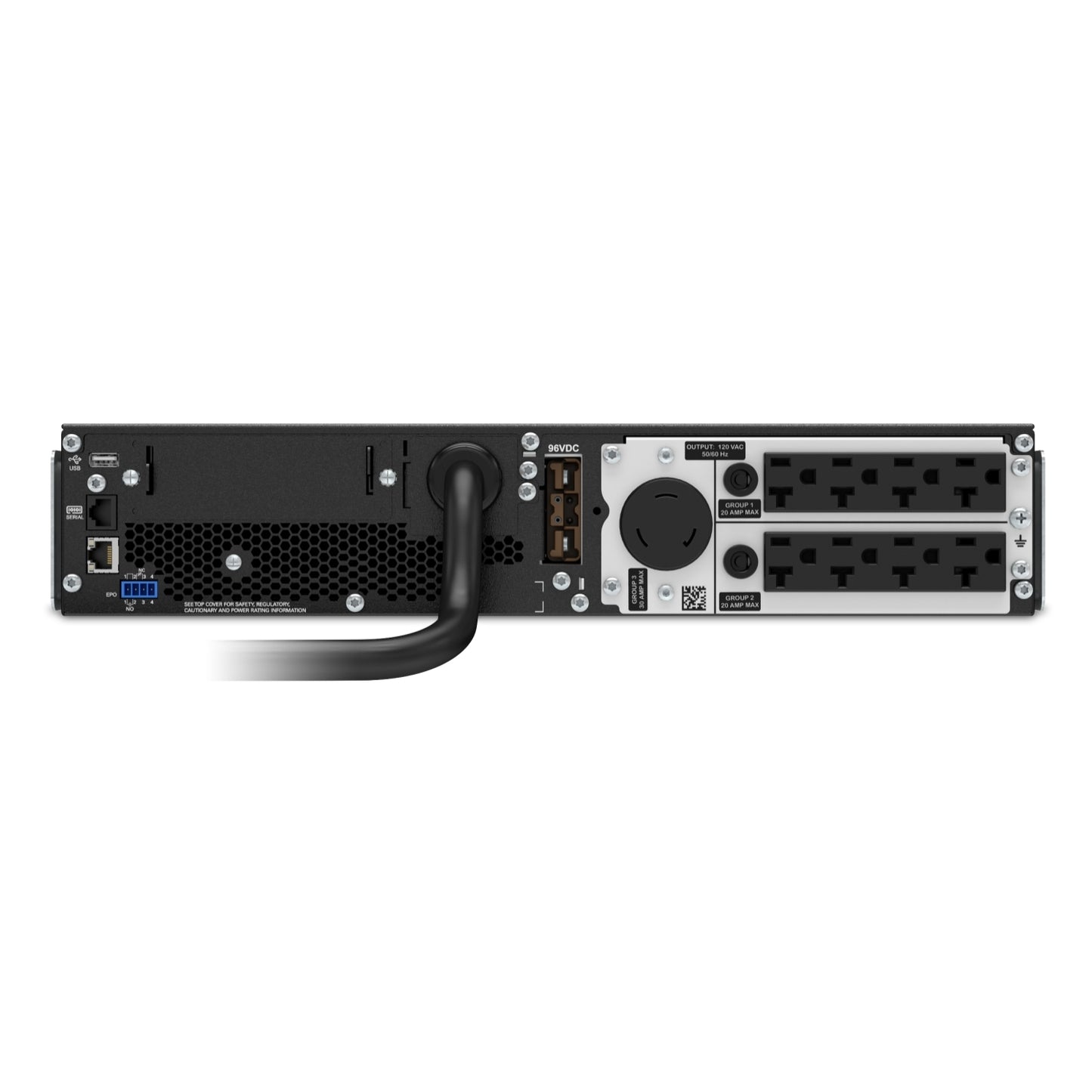 SRT3000RMXLA - APC Smart-UPS On-Line, 3kVA, Rackmount 2U, 120V, 8x 5-20R+1x L5-30R NEMA outlets, SmartSlot, Extended runtime…