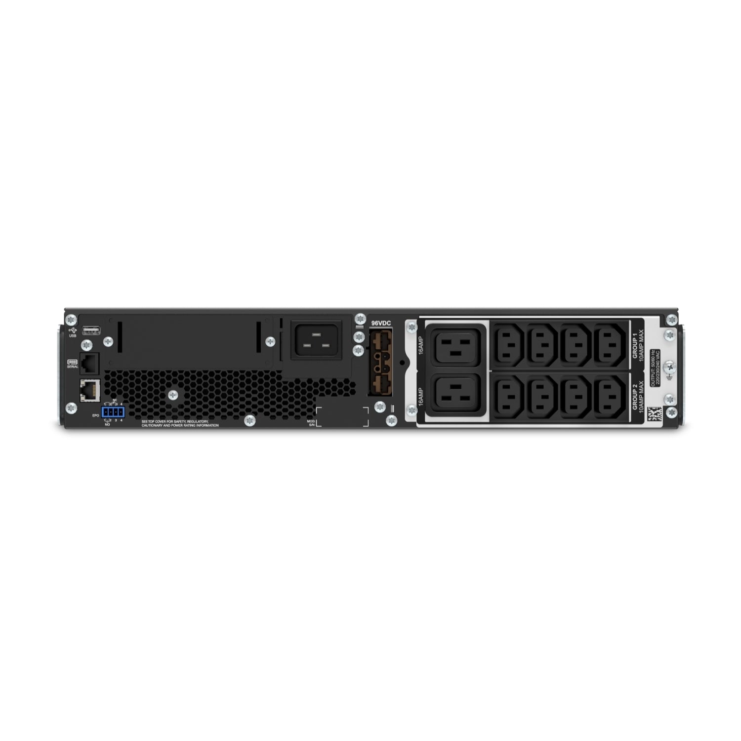 SRT3000RMXLI - APC Smart-UPS On-Line, 3kVA, Rackmount 2U, 230V, 8x C13+2x C19 IEC outlets, SmartSlot, Extended runtime, W/ r…
