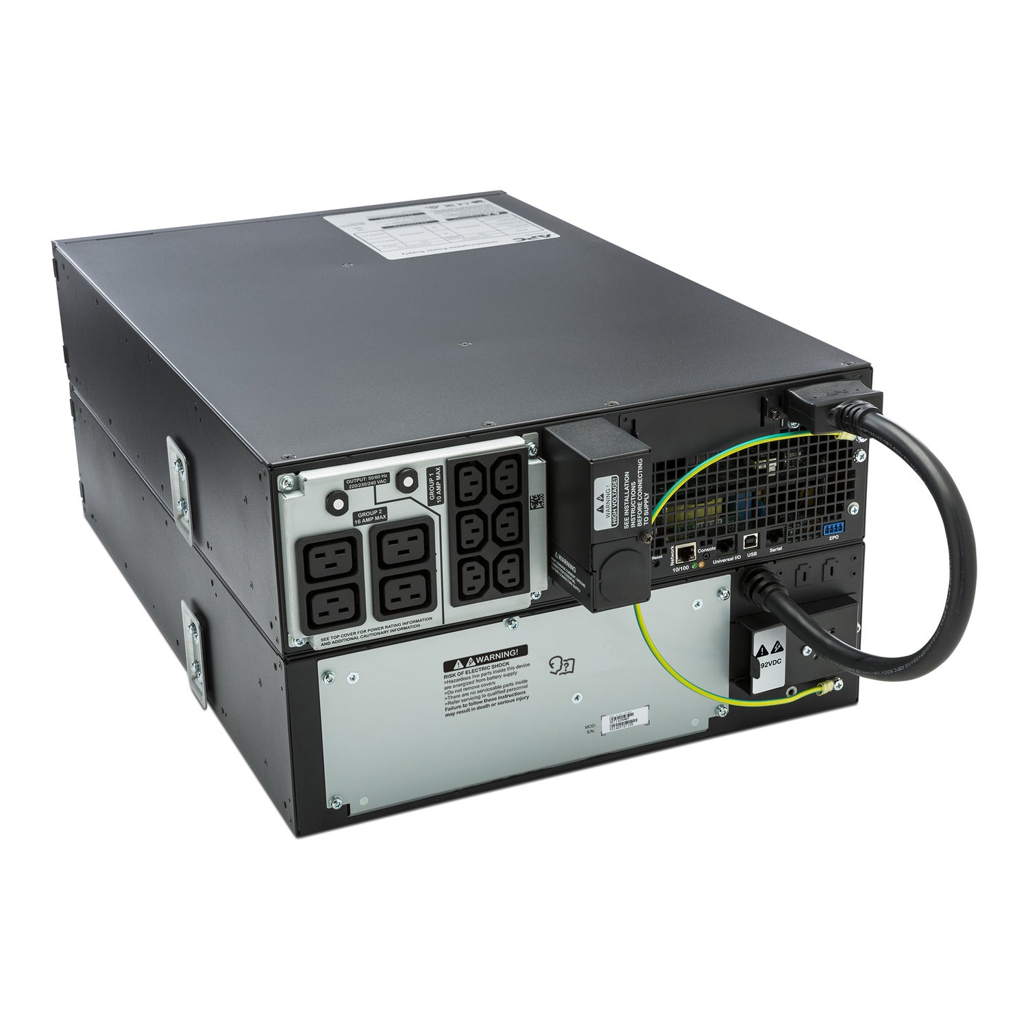 SRT5KRMXLI - APC Smart-UPS On-Line, 5kVA, Rackmount 3U, 230V, 6x C13+4x C19 IEC outlets, Network Card+SmartSlot, Extended ru…