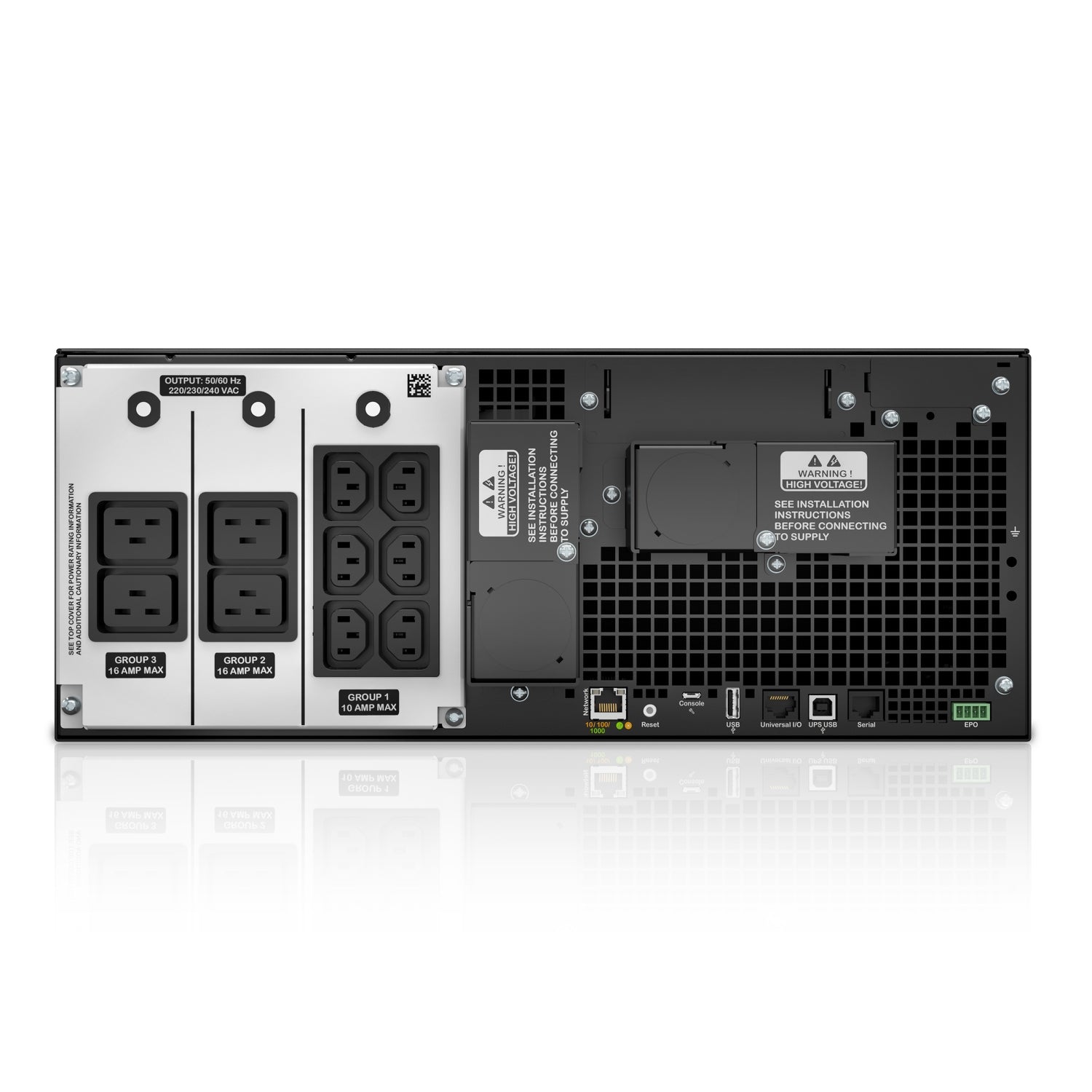 SRT6KRMXLI - APC Smart-UPS On-Line, 6kVA/6kW, Rackmount 4U, 230V, 6x C13+4x C19 IEC outlets, Network Card+SmartSlot, Extende…