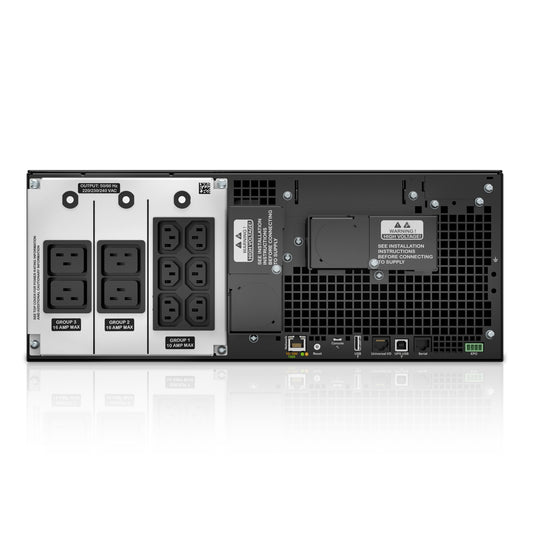 SRT6KRMXLI - APC Smart-UPS On-Line, 6kVA/6kW, Rackmount 4U, 230V, 6x C13+4x C19 IEC outlets, Network Card+SmartSlot, Extende…