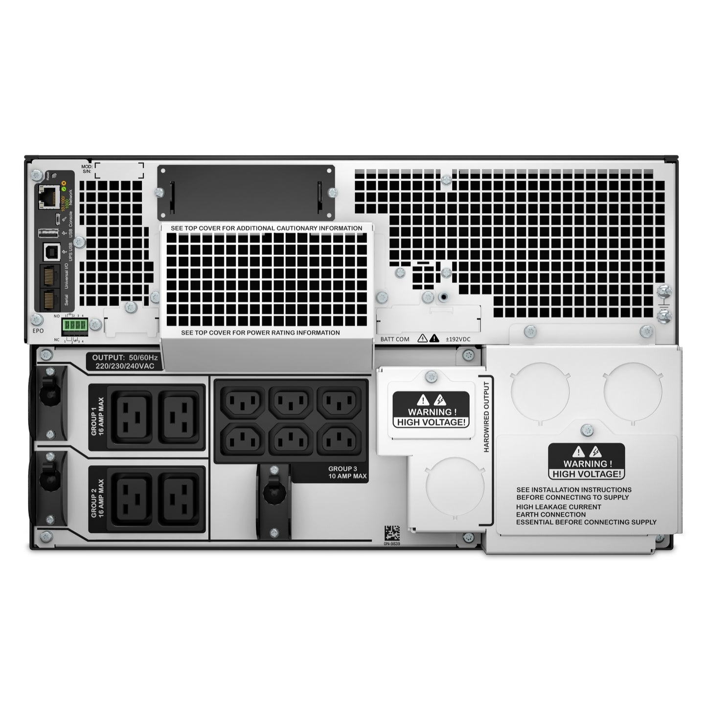 SRT8KRMXLI - APC Smart-UPS On-Line, 8kVA/8kW, Rackmount 6U, 230V 3:1 and 1:1, 6x C13+4x C19 IEC outlets, Network Card+SmartS…
