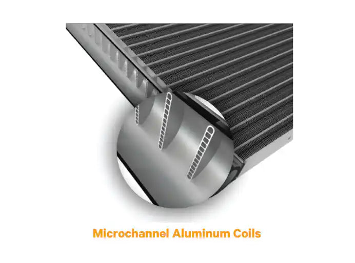 Liebert MC Microchannel Outdoor Condenser, 28 - 220kW, outdoor cooling coil assembly angled view