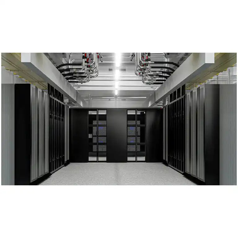 Vertiv™ MegaMod™ HDX: Next-Generation Prefabricated Infrastructure for AI & HPC, interior aisle between server rack rows