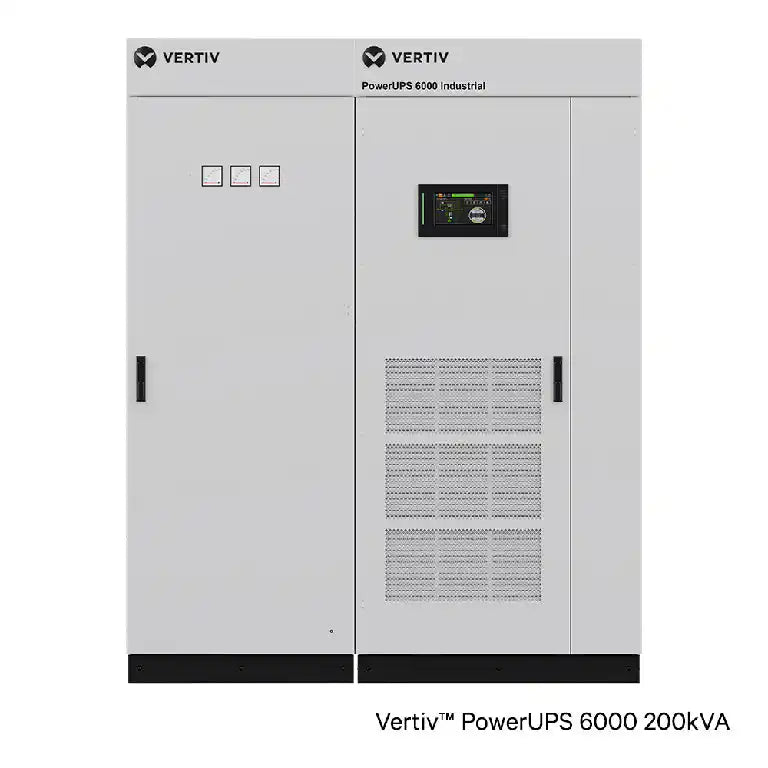 Vertiv Liebert PowerUPS 6000 Industrial UPS 200kVA | 3 Phase UPS, two industrial cabinets side by side