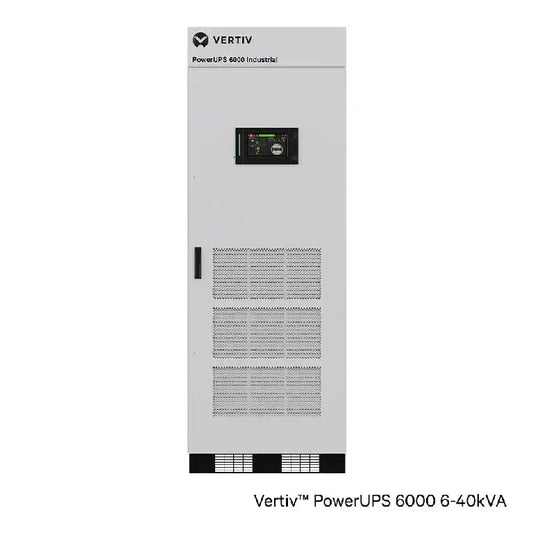 Vertiv PowerUPS 6000 Industrial UPS 6–40kVA Australia | 1 Phase & 3 Phase Critical Power, front view of compact cabinet