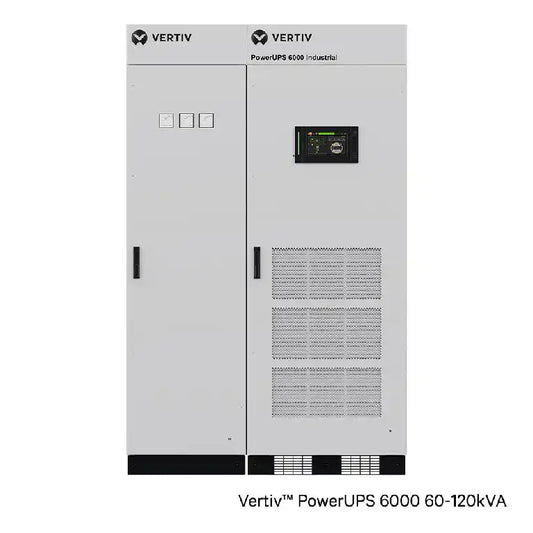 Vertiv PowerUPS 6000 Industrial UPS Australia | 3 Phase UPS Systems, two cabinet units side-by-side front view