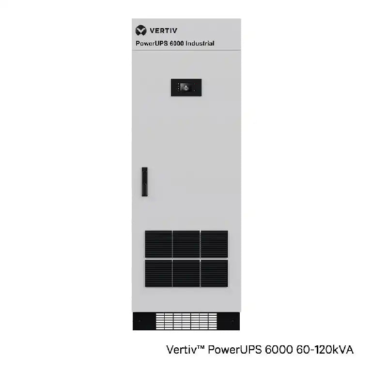 Vertiv PowerUPS 6000 Industrial UPS Australia | 3 Phase UPS Systems, front view of tall power cabinet unit