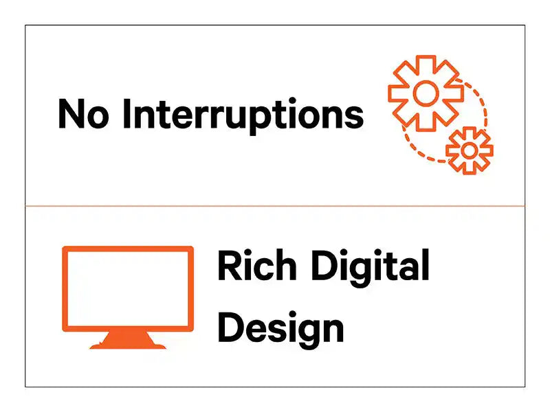 Vertiv™ PowerUPS 9000, marketing graphic with gear icons