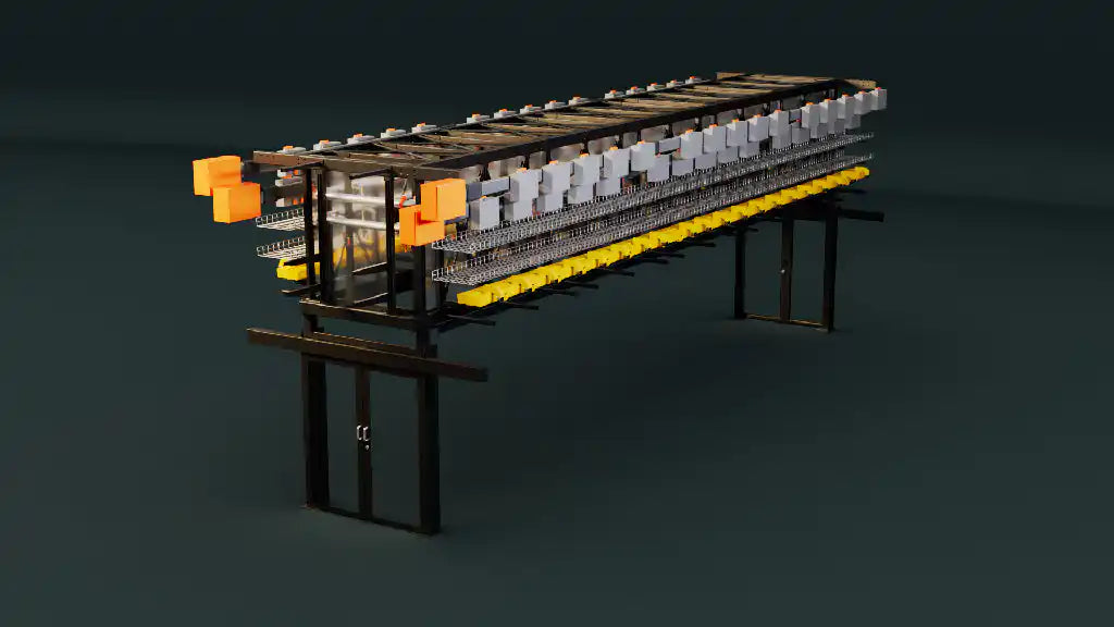 Vertiv™ SmartRun, Modular Prefabricated Infrastructure System, angled view of stacked rack-mounted modular components
