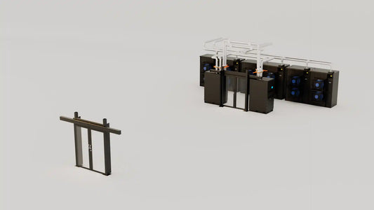 Vertiv™ SmartRun, Modular Prefabricated Infrastructure System, labeled component locations and functions