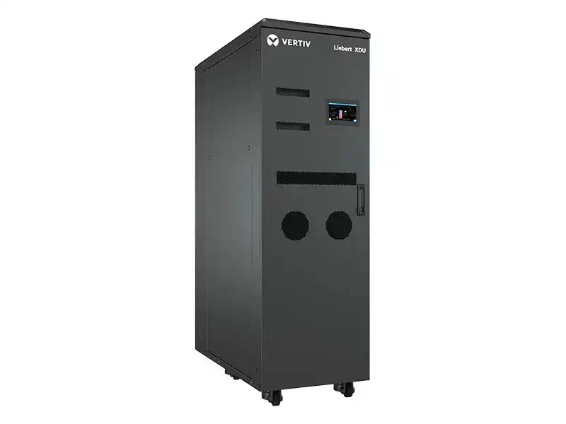 Liebert® XDU Coolant Distribution Units, tall cooling unit from side angle